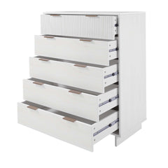 Granville 2-Piece Tall Chest and Double Dresser Set in White - Ornate Home