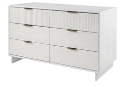 Granville 2-Piece Tall Chest and Double Dresser Set in White - Ornate Home