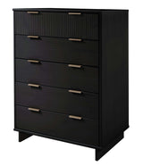 Granville 2-Piece Tall Chest and Standard Dresser Set in Black - Ornate Home