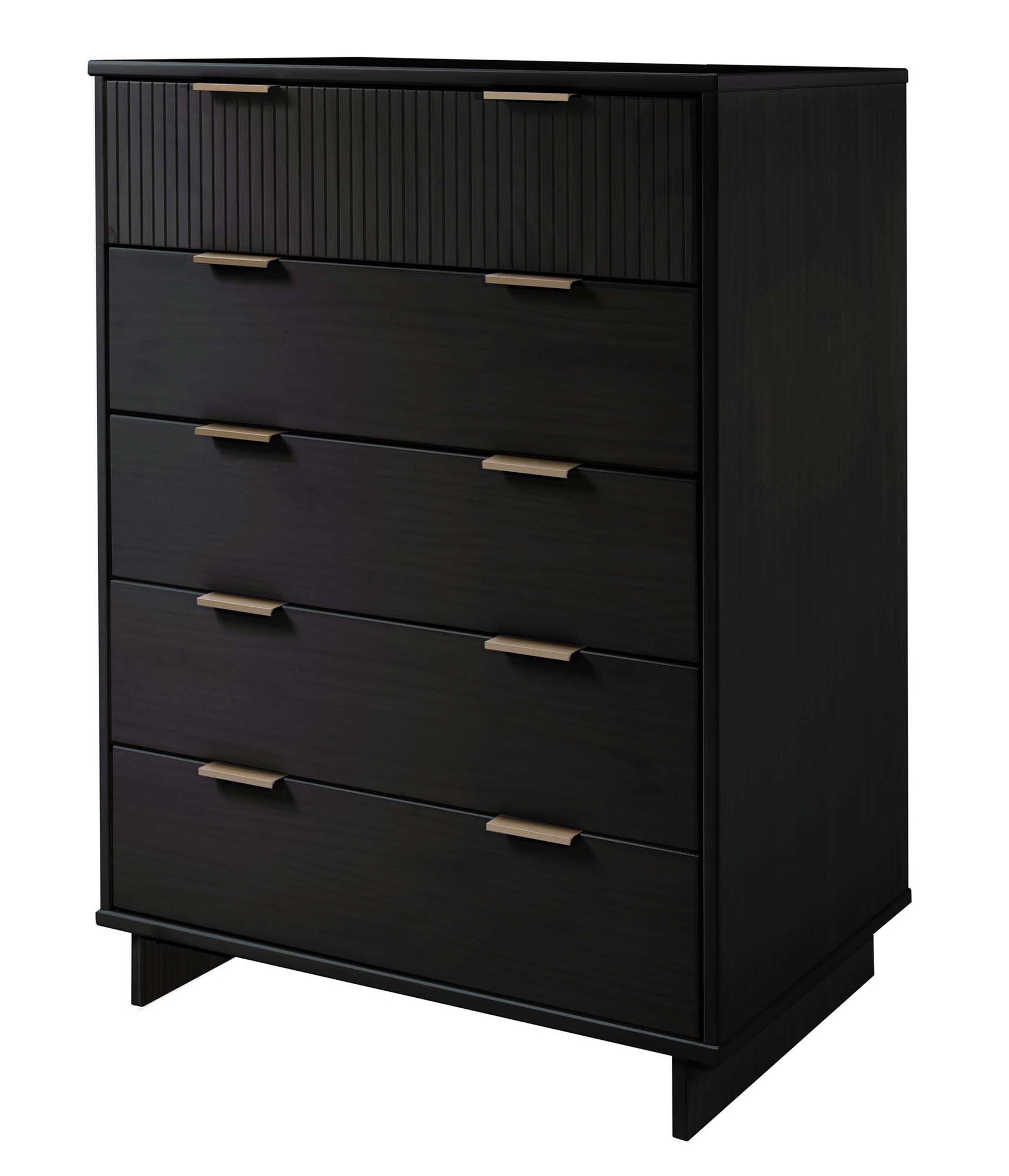 Granville 2-Piece Tall Chest and Standard Dresser Set in Black - Ornate Home