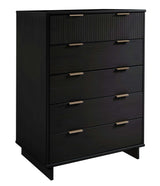 Granville 2-Piece Tall Chest and Standard Dresser Set in Black - Ornate Home