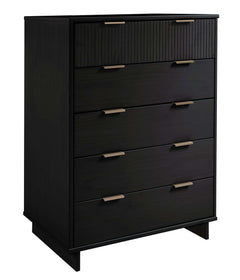 Granville 2-Piece Tall Chest and Standard Dresser Set in Black - Ornate Home
