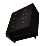 Granville 2-Piece Tall Chest and Standard Dresser Set in Black - Ornate Home