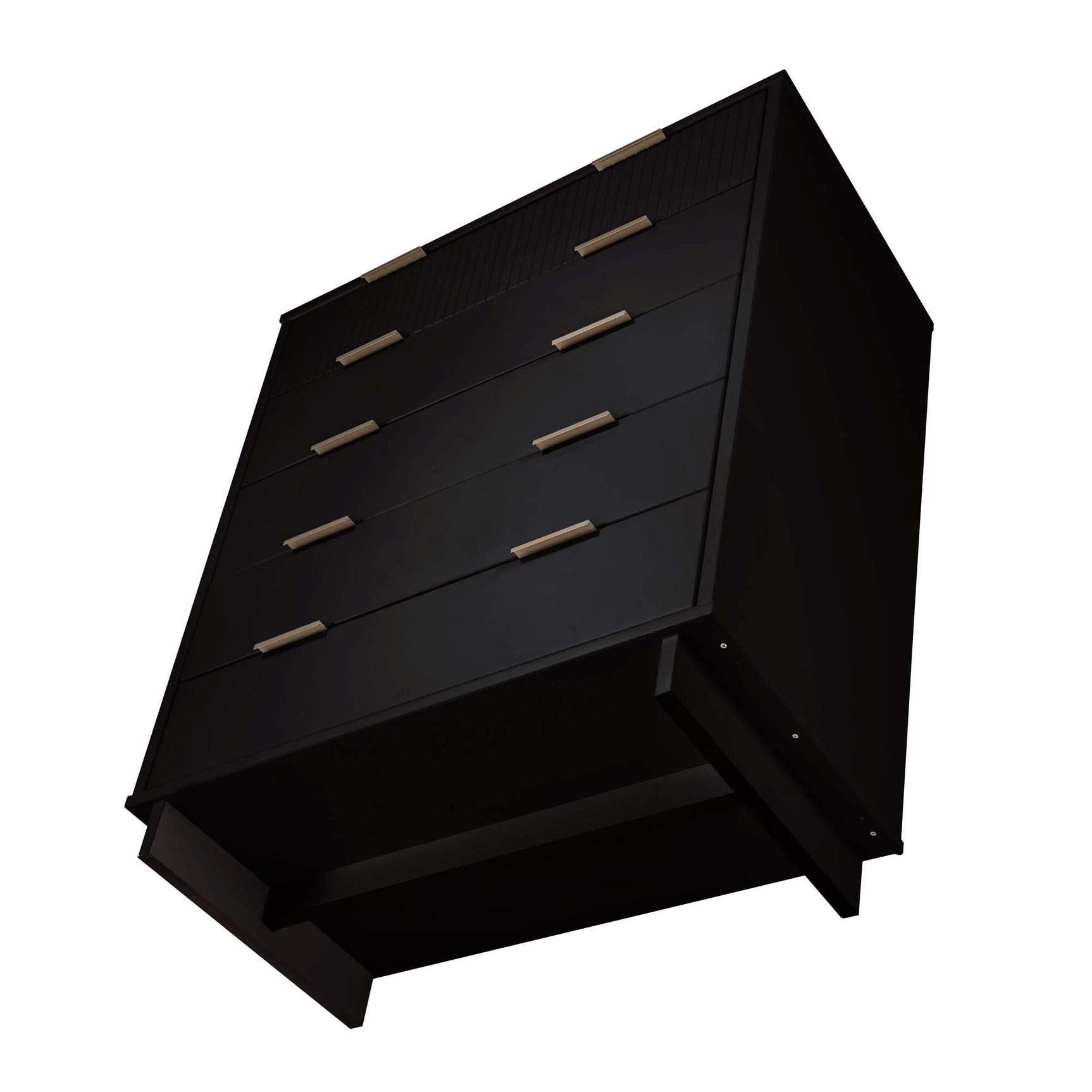 Granville 2-Piece Tall Chest and Standard Dresser Set in Black - Ornate Home