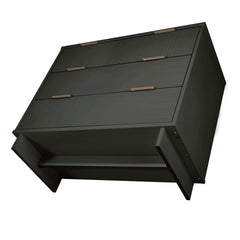 Granville 2-Piece Tall Chest and Standard Dresser Set in Dark Grey - Ornate Home