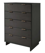 Granville 2-Piece Tall Chest and Standard Dresser Set in Dark Grey - Ornate Home