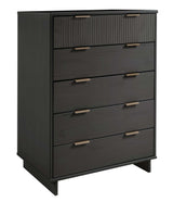 Granville 2-Piece Tall Chest and Standard Dresser Set in Dark Grey - Ornate Home