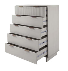 Granville 2-Piece Tall Chest and Standard Dresser Set in Light Grey - Ornate Home