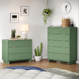 Granville 2-Piece Tall Chest and Standard Dresser Set in Sage Green - Ornate Home