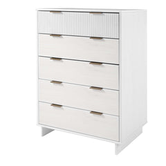 Granville 2-Piece Tall Chest and Standard Dresser Set in White - Ornate Home
