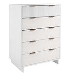 Granville 2-Piece Tall Chest and Standard Dresser Set in White - Ornate Home