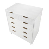 Granville 2-Piece Tall Chest and Standard Dresser Set in White - Ornate Home