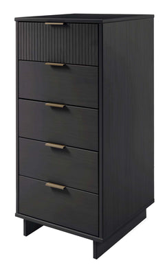 Granville 2-Piece Tall Narrow and Standard Dresser Set in Dark Grey - Ornate Home