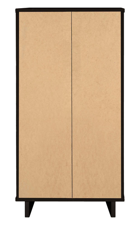 Granville 3-Piece Standard Dresser, Tall Narrow Chest and Nightstand Set in Black - Ornate Home