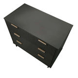 Granville 3-Piece Standard Dresser, Tall Narrow Chest and Nightstand Set in Dark Grey - Ornate Home