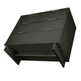 Granville 3-Piece Standard Dresser, Tall Narrow Chest and Nightstand Set in Dark Grey - Ornate Home