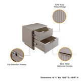 Granville 3-Piece Standard Dresser, Tall Narrow Chest and Nightstand Set in Light Grey - Ornate Home