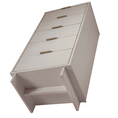 Granville 3-Piece Standard Dresser, Tall Narrow Chest and Nightstand Set in Light Grey - Ornate Home