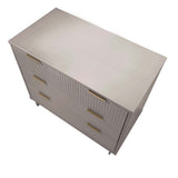 Granville 3-Piece Standard Dresser, Tall Narrow Chest and Nightstand Set in Light Grey - Ornate Home