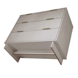 Granville 3-Piece Standard Dresser, Tall Narrow Chest and Nightstand Set in Light Grey - Ornate Home