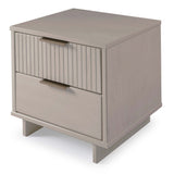 Granville 3-Piece Standard Dresser, Tall Narrow Chest and Nightstand Set in Light Grey - Ornate Home