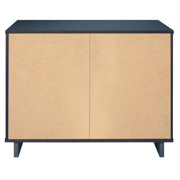 Granville 3-Piece Standard Dresser, Tall Narrow Chest and Nightstand Set in Midnight Blue - Ornate Home