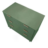 Granville 3-Piece Standard Dresser, Tall Narrow Chest and Nightstand Set in Sage Green - Ornate Home