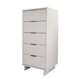 Granville 3-Piece Standard Dresser, Tall Narrow Chest and Nightstand Set in White - Ornate Home