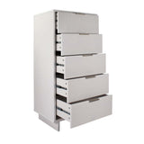 Granville 3-Piece Standard Dresser, Tall Narrow Chest and Nightstand Set in White - Ornate Home