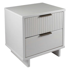 Granville 3-Piece Standard Dresser, Tall Narrow Chest and Nightstand Set in White - Ornate Home