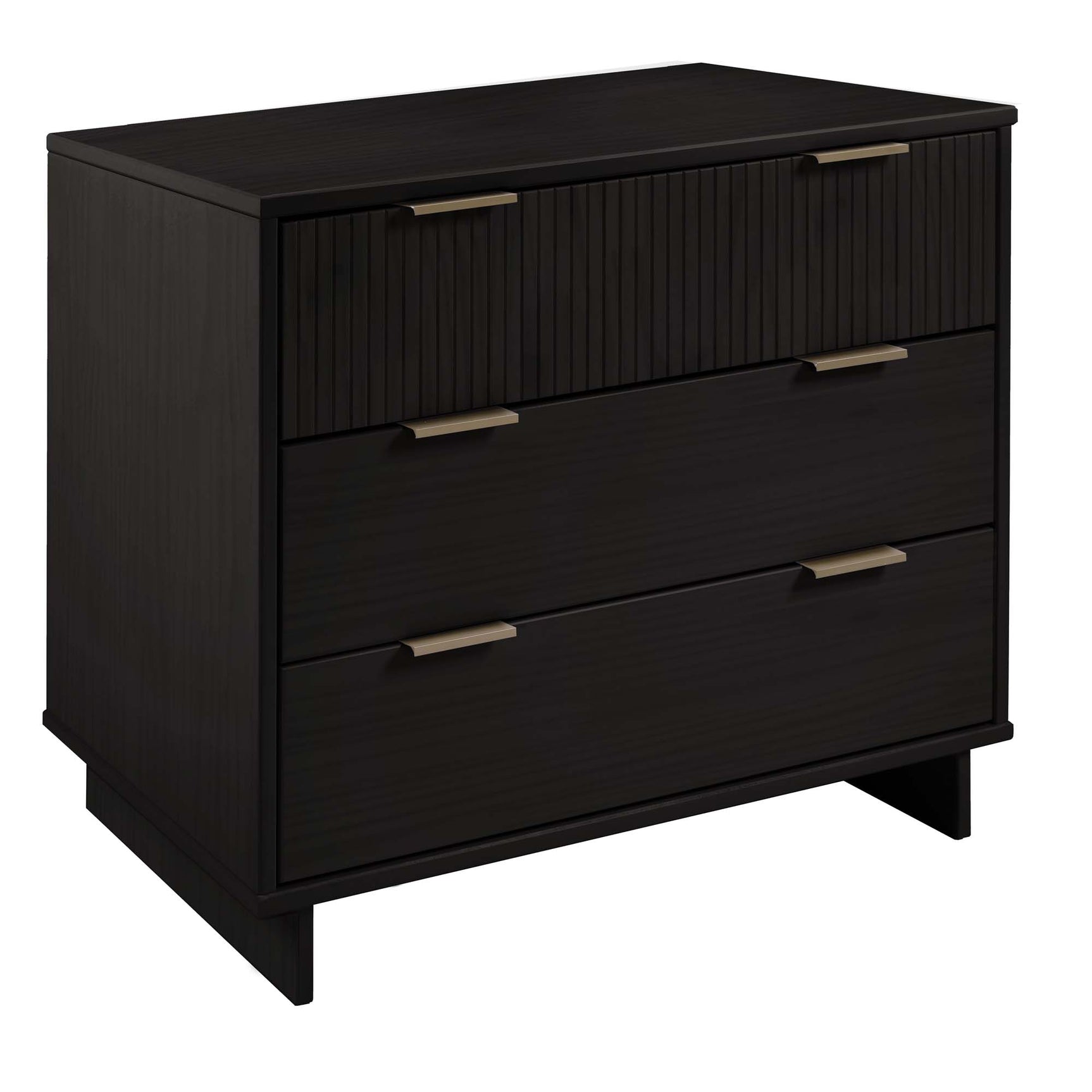 Granville 3-Piece Tall Narrow Chest, Double Dresser Set and Standard Dresser Set in Black - Ornate Home