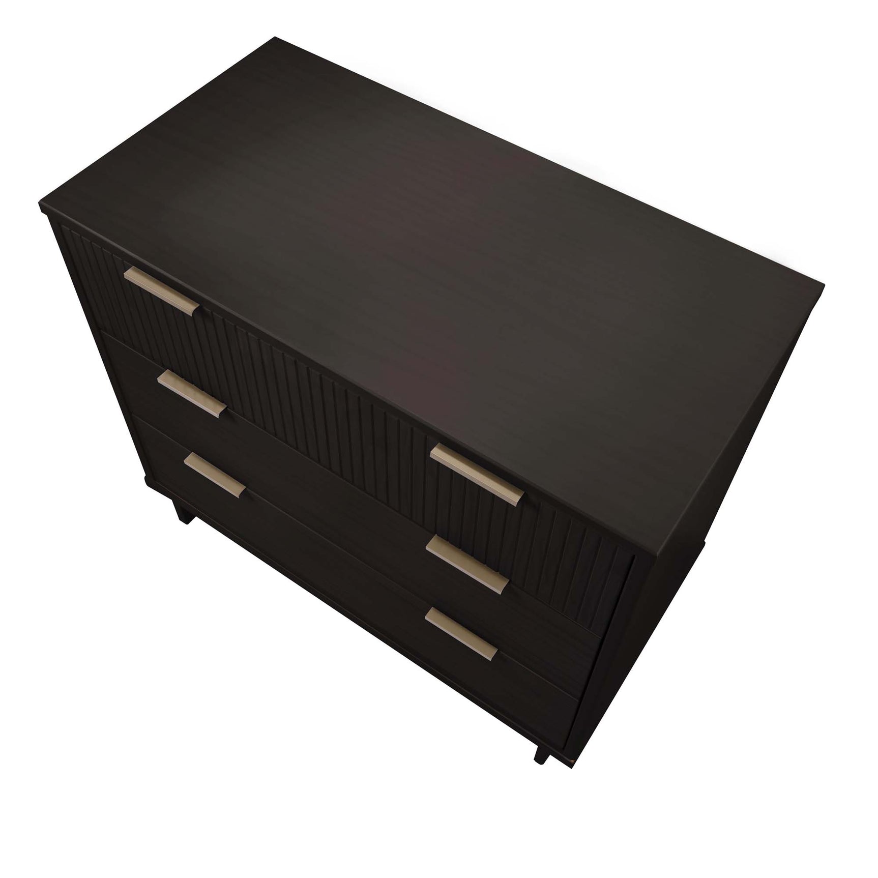 Granville 3-Piece Tall Narrow Chest, Double Dresser Set and Standard Dresser Set in Black - Ornate Home