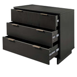 Granville 3-Piece Tall Narrow Chest, Double Dresser Set and Standard Dresser Set in Dark Grey - Ornate Home