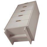 Granville 3-Piece Tall Narrow Chest, Double Dresser Set and Standard Dresser Set in Light Grey - Ornate Home