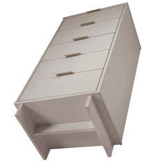 Granville 3-Piece Tall Narrow Chest, Double Dresser Set and Standard Dresser Set in Light Grey - Ornate Home