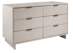 Granville 3-Piece Tall Narrow Chest, Double Dresser Set and Standard Dresser Set in Light Grey - Ornate Home