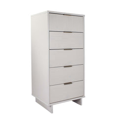 Granville 3-Piece Tall Narrow Chest, Double Dresser Set and Standard Dresser Set in White - Ornate Home