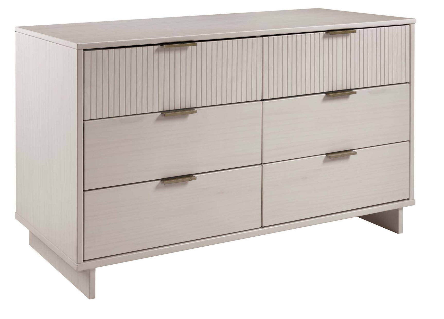 Granville 3-Piece Tall Narrow Chest, Double Dresser and Nightstand Set in Light Grey - Ornate Home