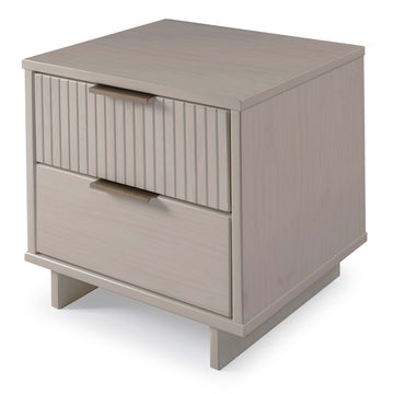 Granville 3-Piece Tall Narrow Chest, Double Dresser and Nightstand Set in Light Grey - Ornate Home