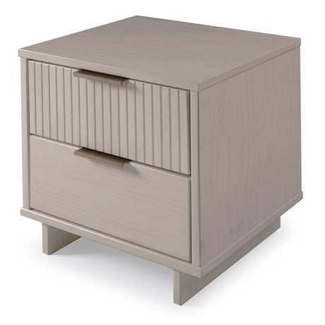 Granville 3-Piece Tall Narrow Chest, Double Dresser and Nightstand Set in Light Grey - Ornate Home