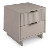 Granville 3-Piece Tall Narrow Chest, Double Dresser and Nightstand Set in Light Grey - Ornate Home