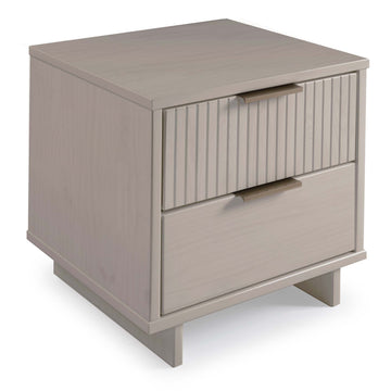 Granville 3-Piece Tall Narrow Chest, Double Dresser and Nightstand Set in Light Grey - Ornate Home