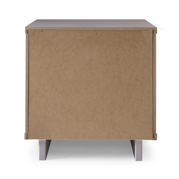 Granville 3-Piece Tall Narrow Chest, Double Dresser and Nightstand Set in Light Grey - Ornate Home
