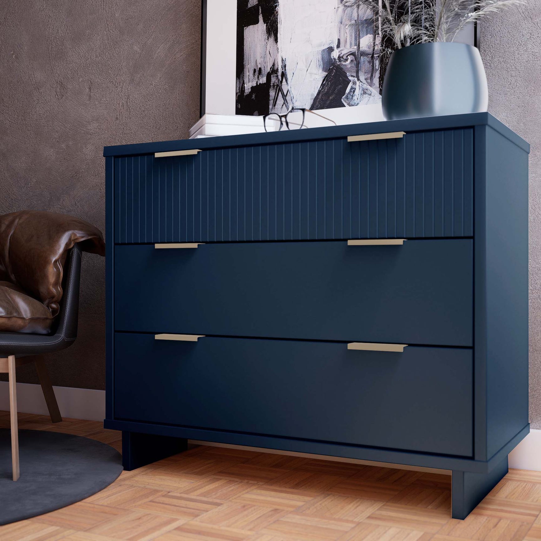 Granville 38.18 Standard Dresser in Midnight Blue - Ornate Home