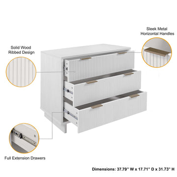 Granville 38.18 Standard Dresser in White - Ornate Home