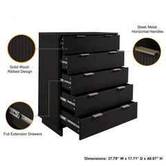 Granville 45.27 Tall Dresser in Black - Ornate Home
