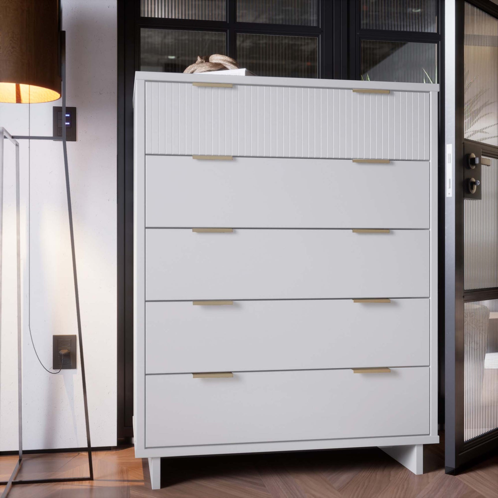 Granville 45.27 Tall Dresser in White - Ornate Home