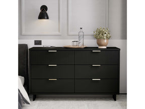 Granville 55.07 Double Wide Dresser in Black - Ornate Home