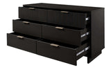 Granville 55.07 Double Wide Dresser in Black - Ornate Home