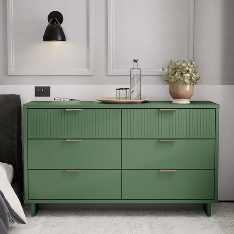 Granville 55.07 Double Wide Dresser in Sage Green - Ornate Home